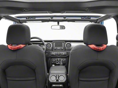 RedRock Headrest Grab Handles; Red (20-25 Jeep Gladiator JT)