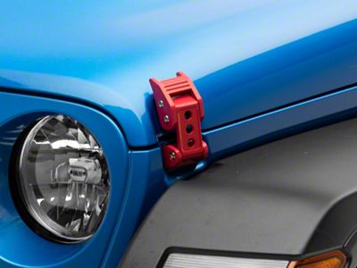 RedRock Hood Latches; Red (20-25 Jeep Gladiator JT)