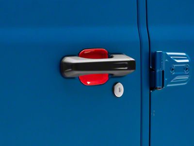 RedRock Interior Door Handle Trim; Red (20-25 Jeep Gladiator JT)