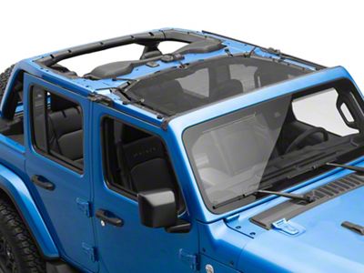 RedRock Mesh Sun Shade; Front; Black (24-25 Jeep Gladiator JT)