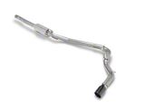 RedRock Single Exhaust System with Black Tip; Side Exit (20-26 3.6L Jeep Gladiator JT)