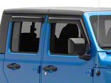 RedRock Tape-On Window Deflectors; Front and Rear; Smoked (20-25 Jeep Gladiator JT)