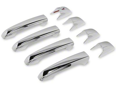 RedRock Door Handle Covers; Chrome (11-21 Jeep Grand Cherokee WK2 w/o Smart Key Hole)