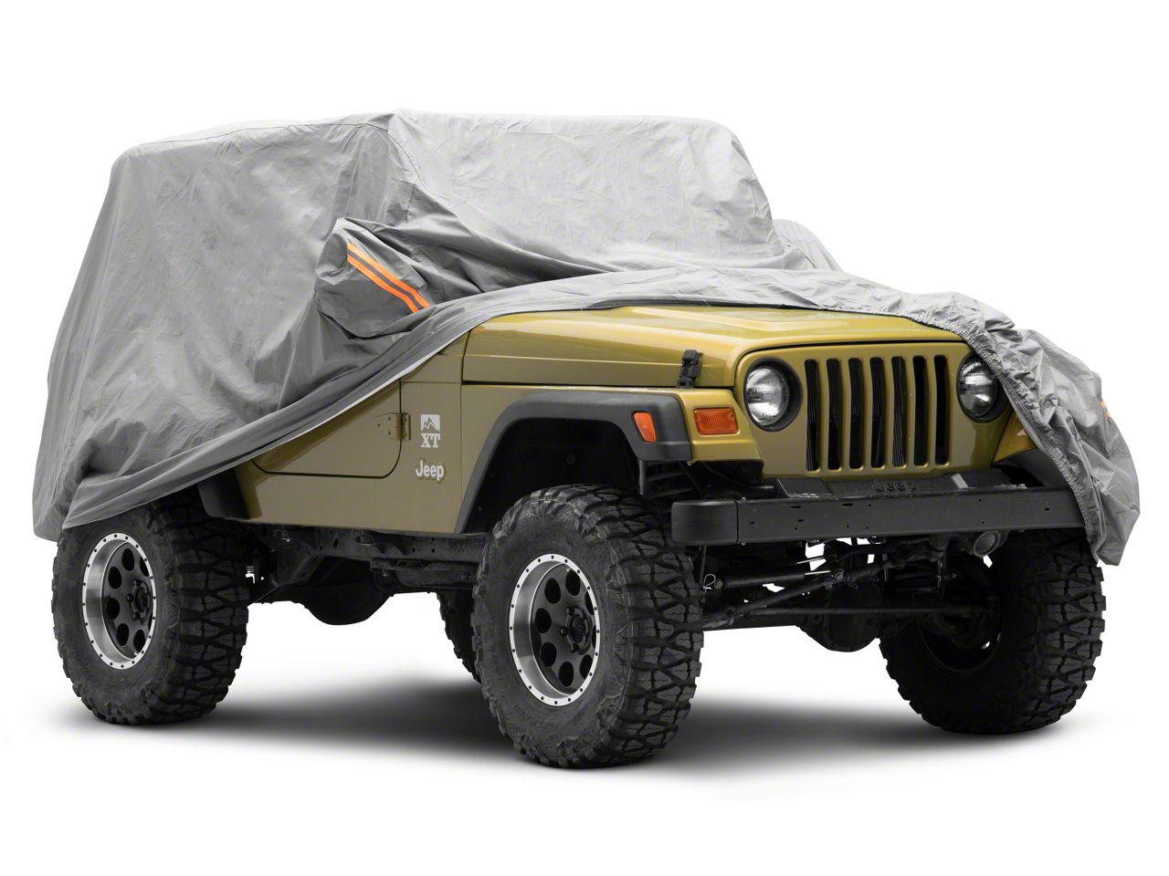 thumbnail image 2 of Black Canvas Hood Bra – T-Style Front Cover For Jeep Wrangler TJ (1997-2006) 2 of 6