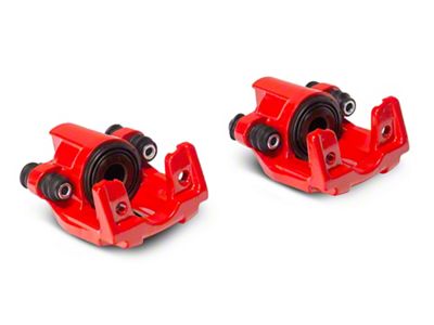 C&L Performance Rear Brake Calipers; Red (03-06 Jeep Wrangler TJ w/ Rear Disc Brakes)