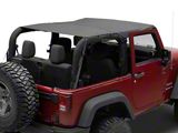 RedRock Extended Bikini Top; Black Diamond (11-18 Jeep Wrangler JK 2-Door)