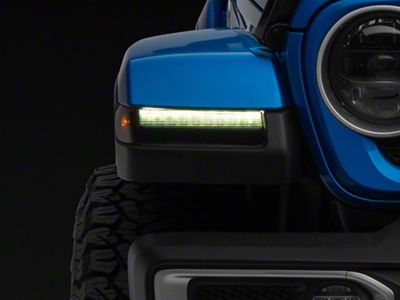 RedRock Fender Turn Signal Light Covers; Smoked (18-25 Jeep Wrangler JL w/ LED Fender Lights)