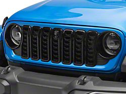 RedRock Grille Inserts; Black (24-25 Jeep Wrangler JL Rubicon, Sahara)
