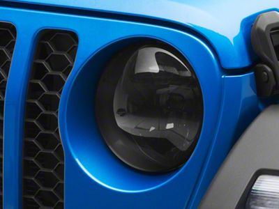 RedRock Headlight Covers; Smoked (18-25 Jeep Wrangler JL)