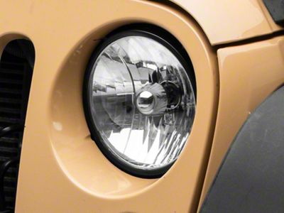 RedRock Headlight Retaining Ring; Black (07-18 Jeep Wrangler JK)