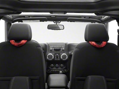 RedRock Headrest Grab Handles; Red (07-25 Jeep Wrangler JK & JL)