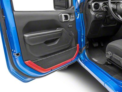 RedRock Inner Door Trim Set; Red (18-25 Jeep Wrangler JL)