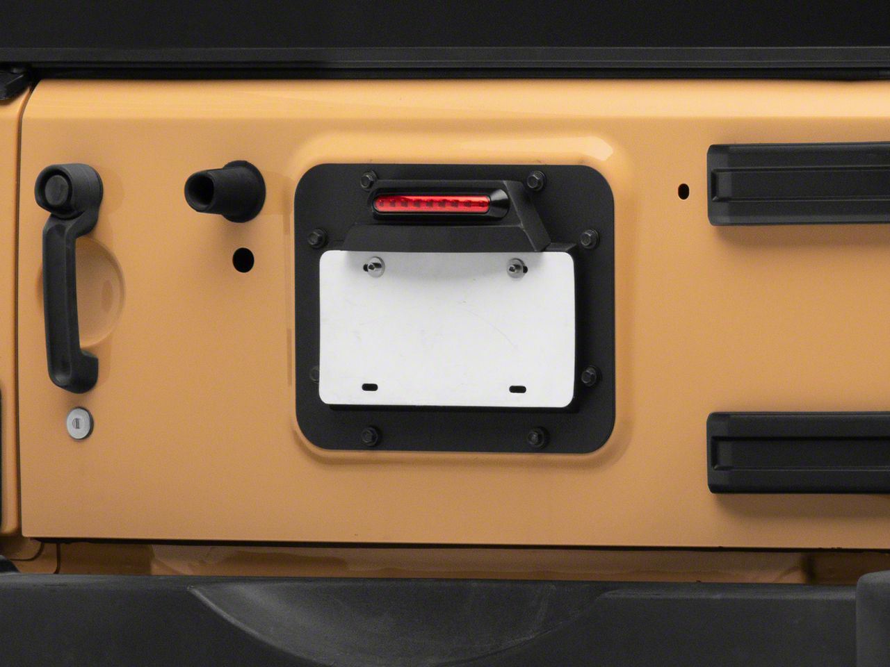 RedRock Jeep Wrangler License Plate Relocation Kit w/LED Third Brake Light J177055 (0718 Jeep