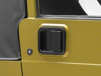 RedRock Paddle Door Handle; Passenger Side; Black (76-06 Jeep CJ7, Wrangler YJ & TJ)