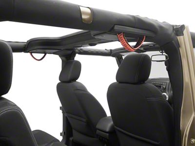 RedRock Paracord 3-in-1 Grab Handles; Orange (07-18 Jeep Wrangler JK)