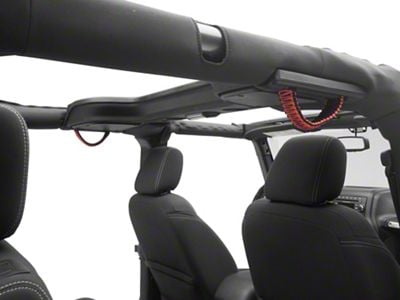 RedRock Paracord 3-in-1 Grab Handles; Red (07-18 Jeep Wrangler JK)
