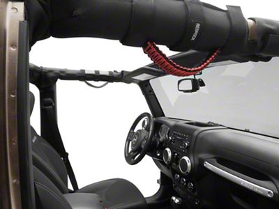 RedRock Paracord Grab Handles; Red (87-25 Jeep Wrangler YJ, TJ, JK & JL)