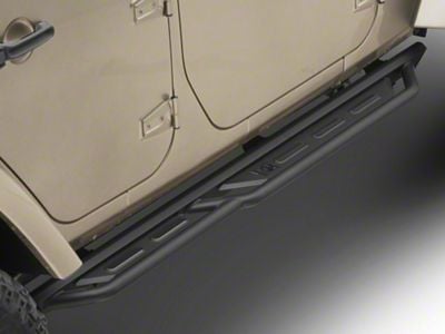 RedRock TC3 HD Rocker Steps; Textured Black (07-18 Jeep Wrangler JK 4-Door)