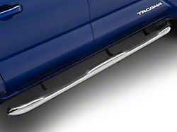RedRock 3-Inch Side Step Bars; Stainless Steel (24-25 Tacoma Double Cab)