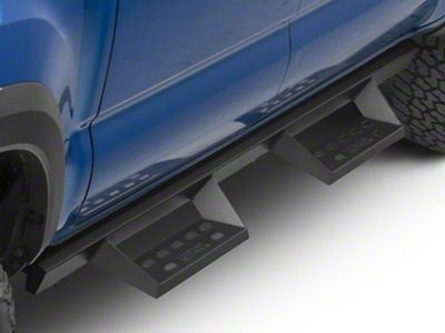 RedRock 4-Inch Drop TC1 Running Boards; Textured Black (05-23 Tacoma Double Cab)
