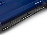 RedRock 4-Inch Oval Straight Side Step Bars; Black (24-26 Tacoma Double Cab)