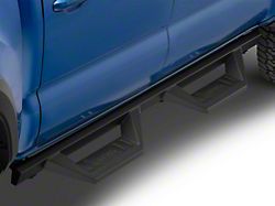 RedRock TC2 Drop Step Running Boards; Textured Black (05-23 Tacoma Double Cab)