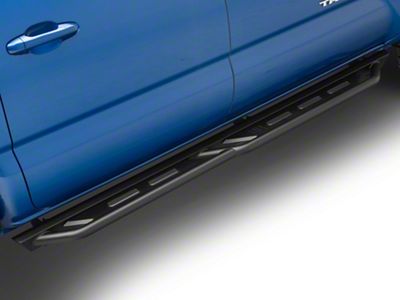 RedRock TC3 HD Rocker Steps; Textured Black (05-23 Tacoma Double Cab)