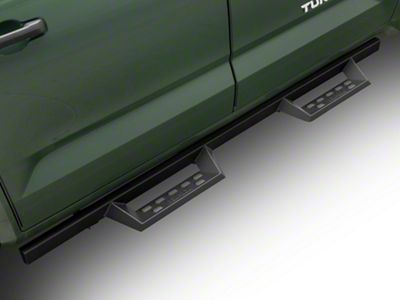 RedRock 4-Inch Drop TC1 Running Boards; Textured Black (22-25 Tundra CrewMax)