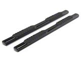 RedRock 5-Inch Oval Straight End Side Step Bars; Black (22-25 Tundra Double Cab)