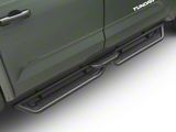 RedRock Drop Step Running Boards; Textured Black (22-25 Tundra CrewMax)