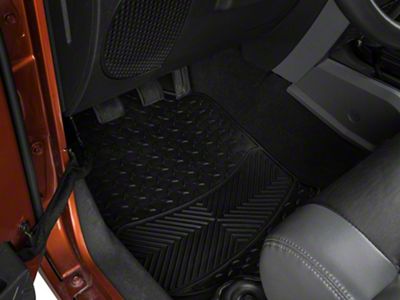 RedRock All-Weather Floor Mat Set with One-Piece Rear Mat; Black (20-25 Jeep Gladiator JT)