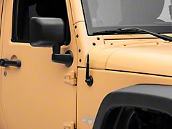 RedRock Short Antenna; Black (07-18 Jeep Wrangler JK)