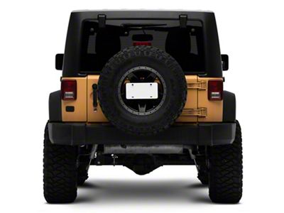 RedRock Spare Tire License Plate Mount Kit with Light (87-25 Wrangler TJ, TJ, JK & JL)