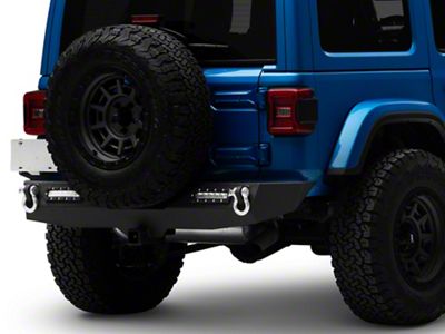 RedRock Solid Steel Rear Bumper with LED Lighting (18-25 Jeep Wrangler JL)