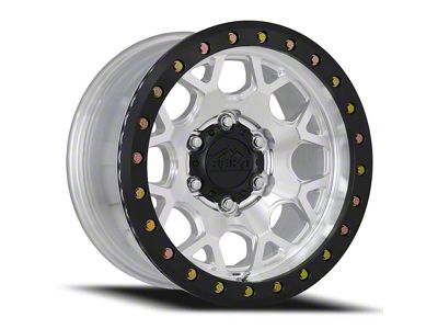 Reika R45 Marauder Beadlock Machined with Black E-Coated Ring 6-Lug Wheel; 17x9; -12mm Offset (16-23 Tacoma)