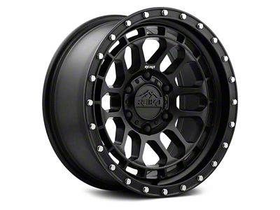 Reika R35 Rambler Satin Black Wheel; 17x9; -12mm Offset (20-25 Jeep Gladiator JT)