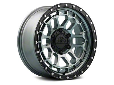 Reika R35 Rambler Gloss Graphite with Gloss Black Ring Wheel; 17x9; -12mm Offset (07-18 Jeep Wrangler JK)