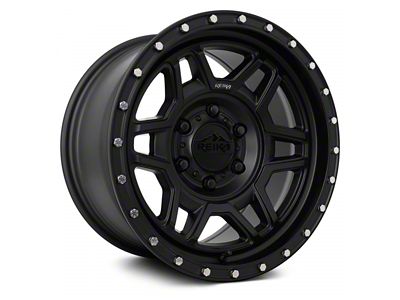 Reika R40 Trooper Satin Black Wheel; 17x9; -12mm Offset (18-25 Jeep Wrangler JL)