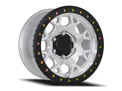 Reika R45 Marauder Beadlock Machined with Black E-Coated Ring 6-Lug Wheel; 17x9; -12mm Offset (24-25 Tacoma)