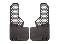 10-Inch Rek Mesh Offset Mud Flaps; Front or Rear; Black (Universal; Some Adaptation May Be Required)