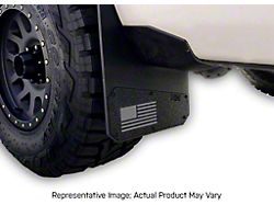 REK-mesh Universal Offset XL 12-Inch Wide Mud Flaps with White Logo; Front or Rear (Universal; Some Adaptation May Be Required)
