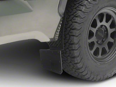 6-Inch X-Merica Offset Mud Flaps; Front or Rear; Black (Universal; Some Adaptation May Be Required)