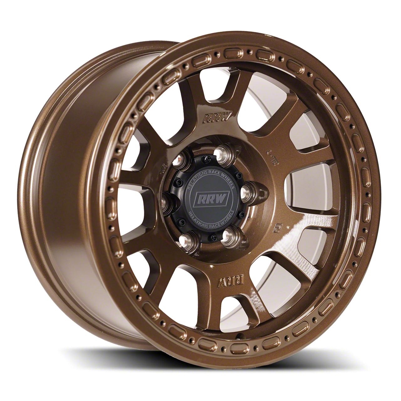Relations Race Wheels Bronco RR5-H Gloss Bronze 6-Lug Wheel; 17x8.5 ...