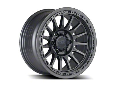 Relations Race Wheels RR7-H Flow Form Matte Gunmetal 6-Lug Wheel; 17x8.5; -12mm Offset (21-25 Bronco, Excluding Raptor)