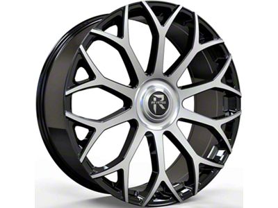 Revenge Luxury Wheels RL-105 Big Floater Black Machined 6-Lug Wheel; 24x9; 25mm Offset (24-25 Tacoma)