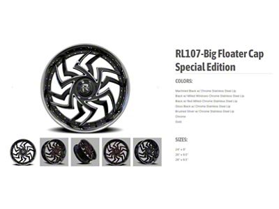 Revenge Luxury Wheels RL-107 Big Floater Chrome 6-Lug Wheel; 28x9.5; 25mm Offset (24-25 Tacoma)