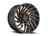 Revenge Off-Road Wheels RV-207 Satin Black and Bronze Machined Double Dark Tint 6-Lug Wheel; 24x10; -19mm Offset (21-25 Bronco, Excluding Raptor)