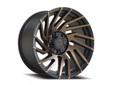 Revenge Off-Road Wheels RV-207 Satin Black and Bronze Machined Double Dark Tint 6-Lug Wheel; 24x10; -19mm Offset (21-25 Bronco, Excluding Raptor)