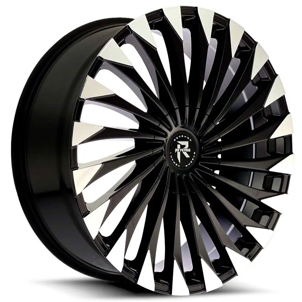 Revenge Luxury Wheels Bronco RL-106 Black Machined 6-Lug Wheel; 26x10 ...