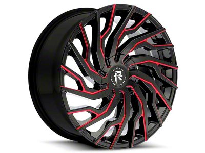 RL-101 Black Paint Red Milled 6-Lug Wheel; 26x10; 25mm Offset (16-23 Tacoma)